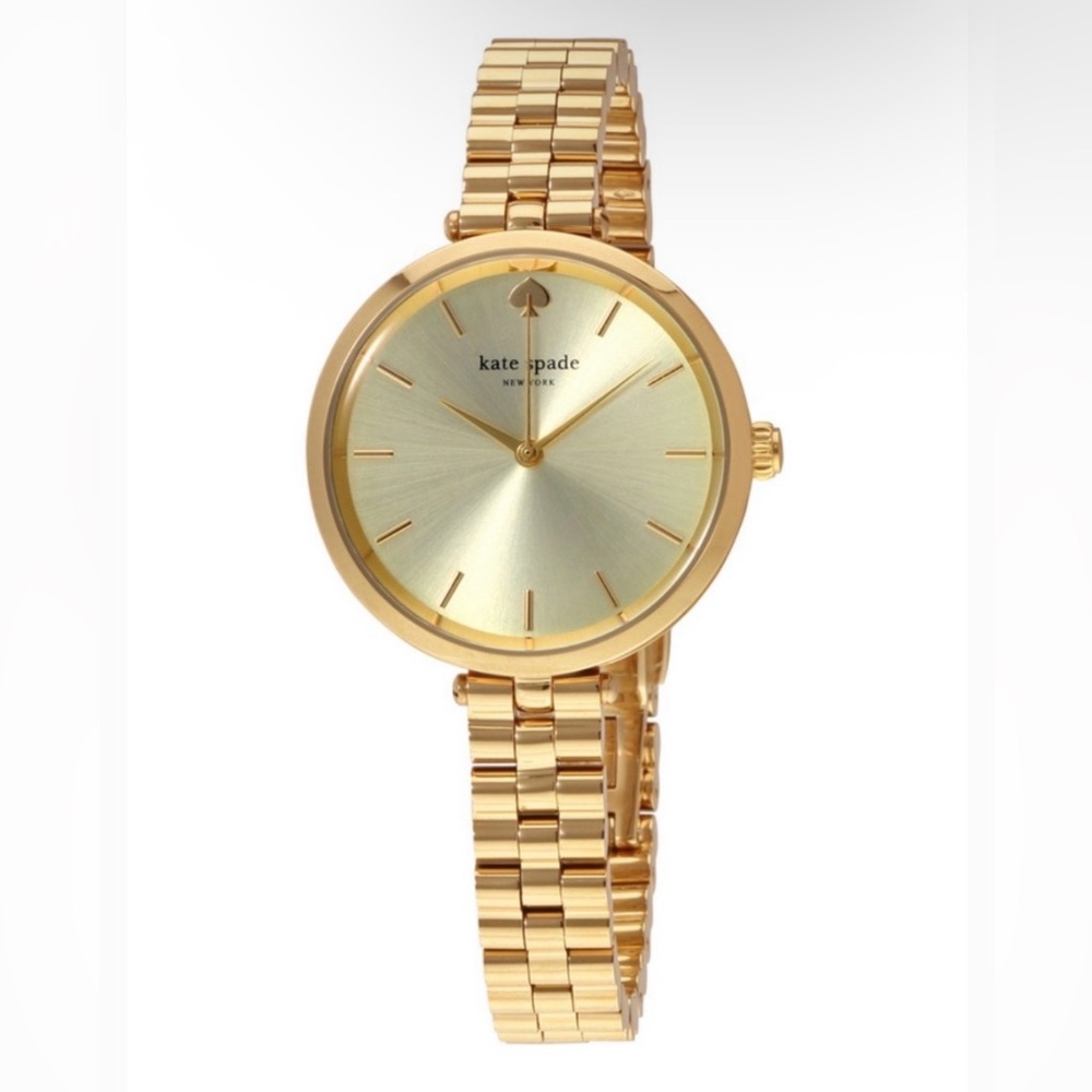 kate spade Gold-Tone Sunray Dial Bracelet Watch